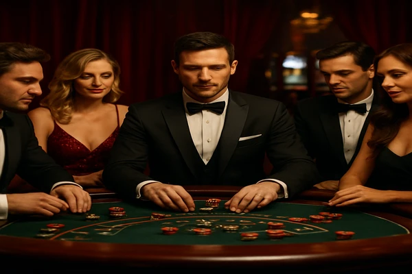 লাইভ টেবিল গেমের সেটিংয়ে ডিলারের উপস্থিতি